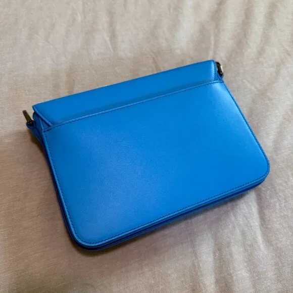 Dior Blue Leather Lock Crossbody Bag - Picture 5 of 15